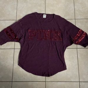 Pink 3/4 sleeve shirt